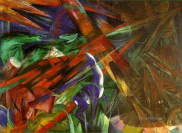 Franz Marc Painting - The fate of the animals Franz Marc